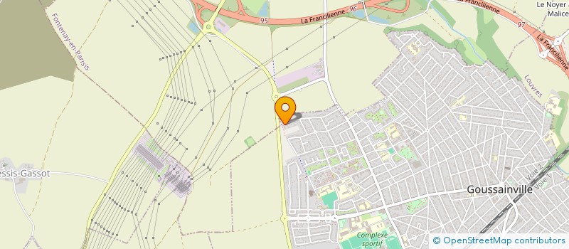 localisation de l'entreprise CENTRE D'ART ET CULTURE DE L'INDE DU SUD  GOUSSAINVILLE