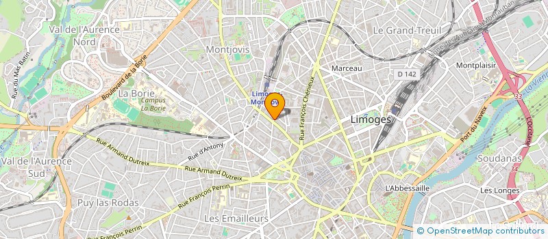 localisation de l'entreprise CENTRE D'ECHANGES EN MUSIQUE MODERNE à LIMOGES
