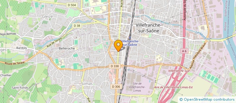localisation de l'entreprise CENTRE D ECHAPPEMENT CALADOIS à VILLEFRANCHE-SUR-SAONE