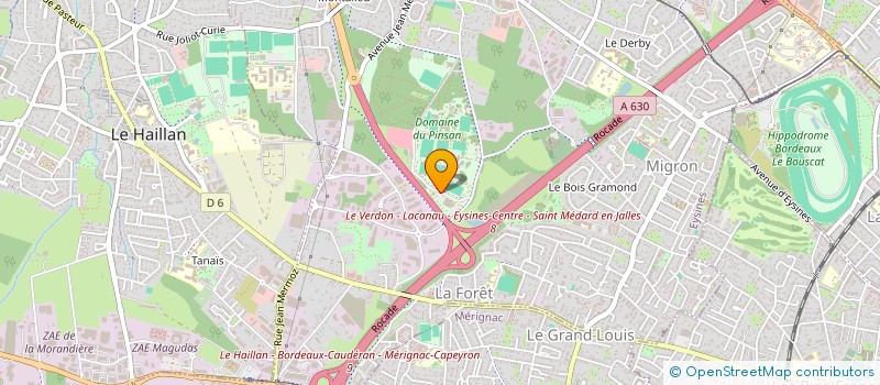 localisation de l'entreprise CENTRE D'EDUCATION ET DE SECURITE ROUTIERE 64  EYSINES