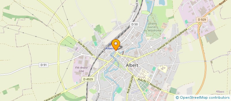 localisation de l'entreprise CENTRE D'EDUCATION ROUTIERE DE LA GARE  ALBERT