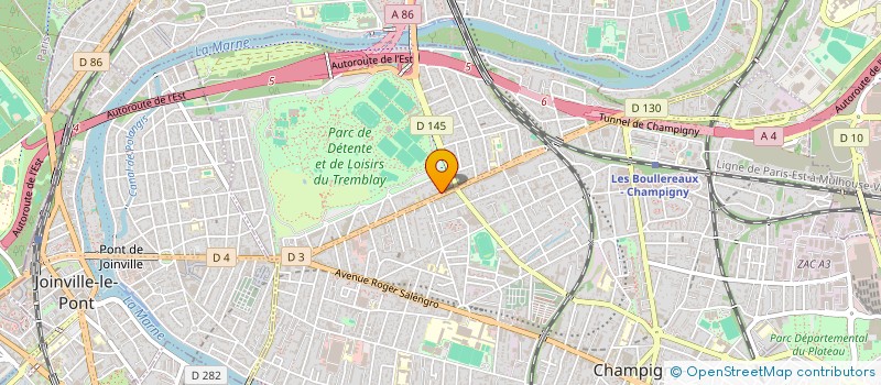 localisation de l'entreprise CENTRE D'EDUCATION ROUTIERE EUROPEEN à CHAMPIGNY-SUR-MARNE