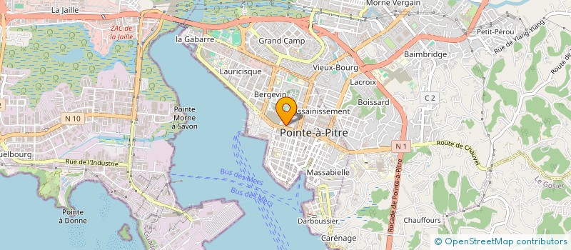 localisation de l'entreprise CENTRE D'EDUCATION ROUTIERE LE VOLANT D'OR  POINTE A PITRE