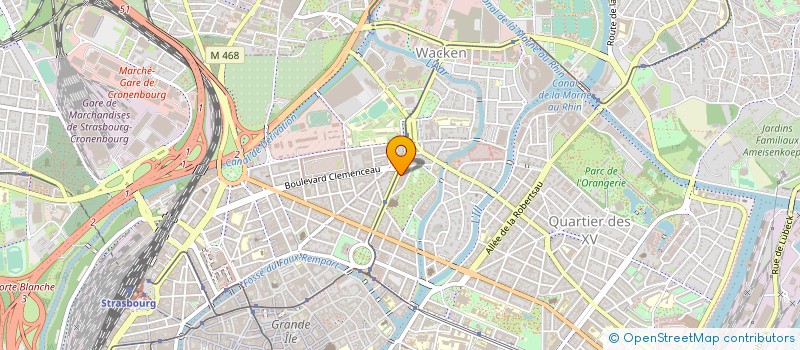 localisation de l'entreprise CENTRE D'ENDOCRINOLOGIE- DIABETOLOGIE- NUTRITION à STRASBOURG