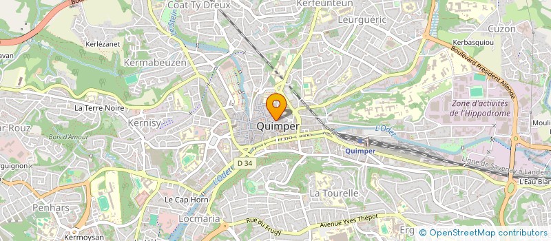 localisation de l'entreprise CENTRE D ENSEIGNEMENT ET DE DETENTE à QUIMPER