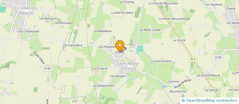 localisation de l'entreprise CENTRE D'ENSEIGNEMENT ET PREPARATION AUX CONCOURS à SAINT ANDRE D'HUIRIAT