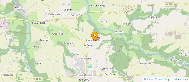 localisation de l'entreprise CENTRE D'ENSEIGNEMENT MUSICAL  LESNEVEN