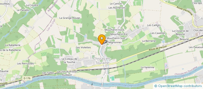 localisation de l'entreprise CENTRE D'ENSEIGNEMENT MUSICAL DE FRANCUEIL  CHISSAY-EN-TOURAINE