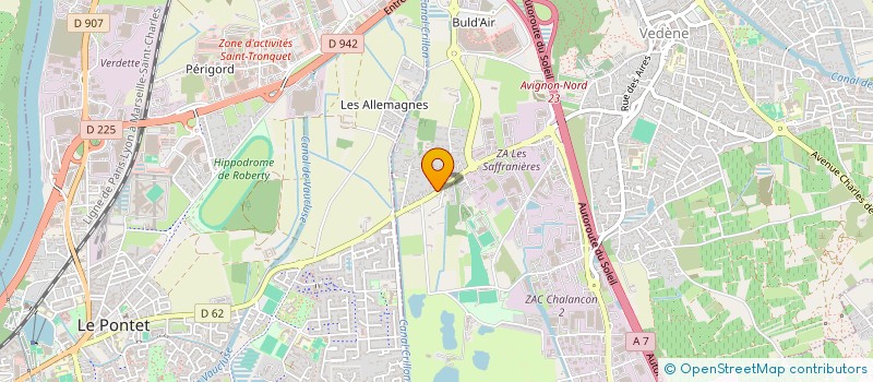 localisation de l'entreprise CENTRE D'ENTRAINEMENT ET DE FORMATION DE LA PLAINE SPORTIVE DE SORGUES à VEDENE