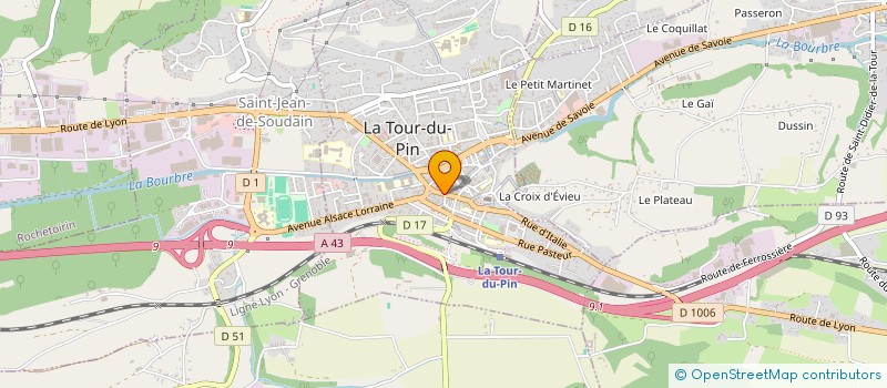 localisation de l'entreprise CENTRE D ESTHETIQUE ISIS à LA TOUR-DU-PIN