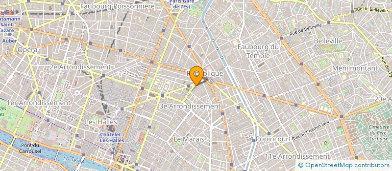 localisation de l'entreprise CENTRE D'ETUDE & DE COMMUNICATION à PARIS