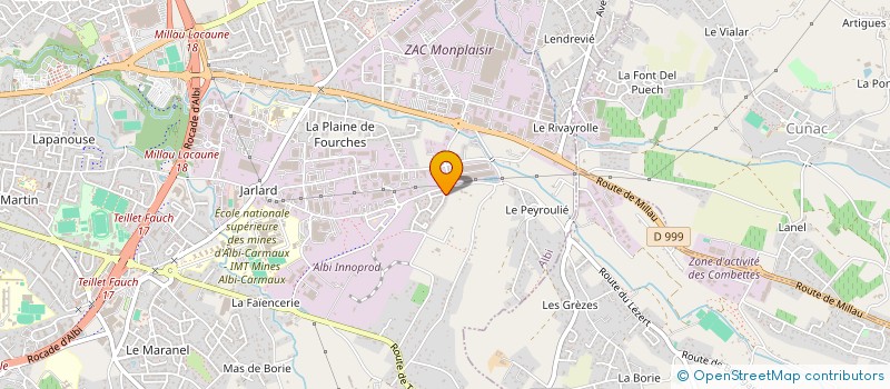 localisation de l'entreprise CENTRE D'ETUDE ET DE MEDITATION KARMA TEKSOUM TCHEULING DE L'ALBIGEOIS à ALBI