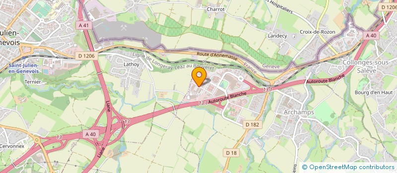 localisation de l'entreprise CENTRE D'ETUDE ET DE RECHERCHE MEDICALE D'ARCHAMPS à ARCHAMPS