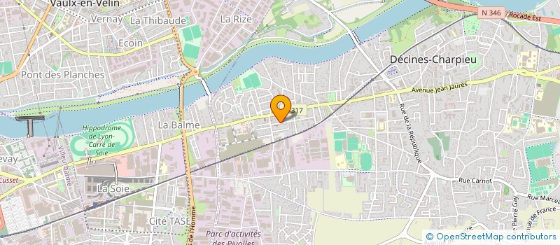 localisation de l'entreprise CENTRE D'ETUDES DE DOCUMENTATION ET D'INFORMATIONS ARMENIENNES  DECINES-CHARPIEU