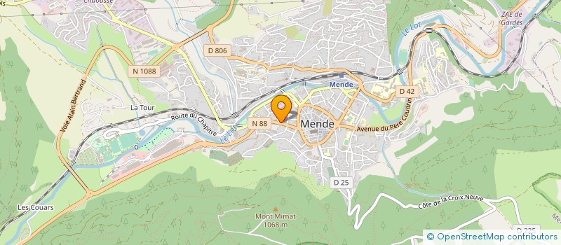 localisation de l'entreprise CENTRE D ETUDES ET DE RECHERCHES BENJAMIN BARDY à MENDE