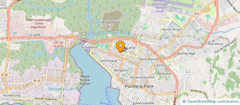 localisation de l'entreprise CENTRE D'ETUDES ET DE RECHERCHES CARIBEEN LOGISTIK EKO - C.E.R.C.L.E  LES ABYMES