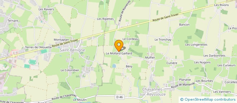 localisation de l'entreprise CENTRE D'ETUDES ET TRAVAUX MONTESSORI à CHAVANNES-SUR-REYSSOUZE