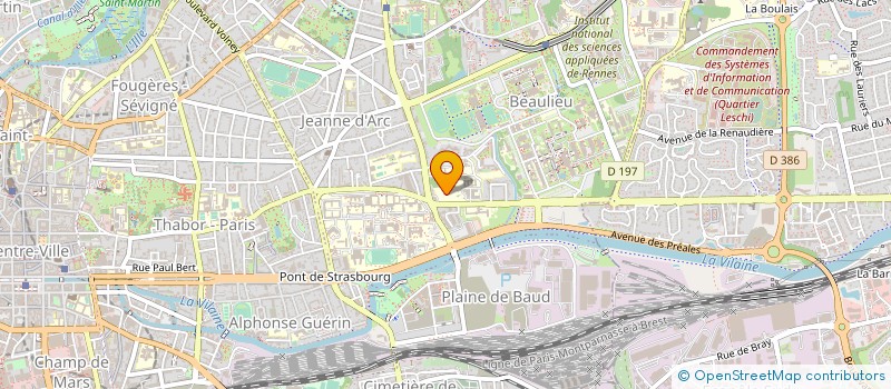 localisation de l'entreprise CENTRE D'ETUDES MATERIAUX AVANCES à RENNES