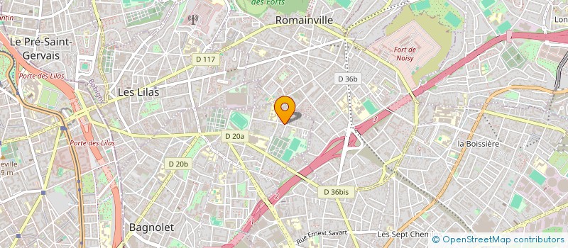 localisation de l'entreprise CENTRE D'ETUDES OSTEOPATHIQUES PRE ET POST GRADUE à BAGNOLET