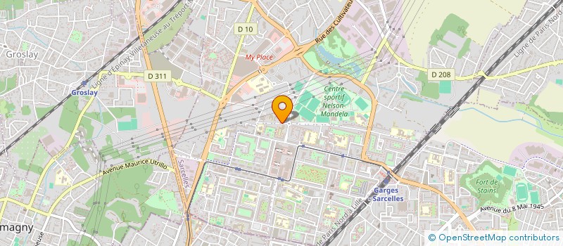localisation de l'entreprise CENTRE D'EXPLOITATIONS FONCTIONNELLES CARDIAQUES ET VASCULAIRES ALFRED KASTLER 2 à SARCELLES