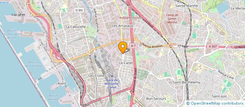 localisation de l'entreprise CENTRE D'HEBERGEMENT SOCIAL LE PHOCEEN à MARSEILLE
