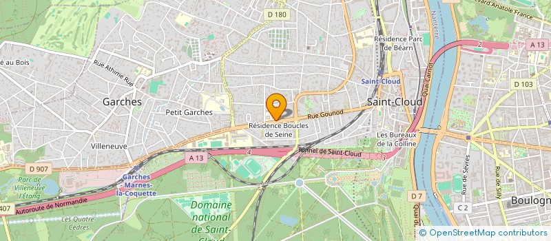 localisation de l'entreprise CENTRE D'IMAGERIE MEDICALE DE L'OUEST PARISIEN à SAINT-CLOUD