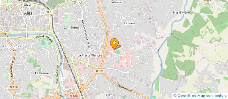 localisation de l'entreprise CENTRE D'IMPLANTOLOGIE ET DE CFAO DENTAIRE ALESIEN  ALES