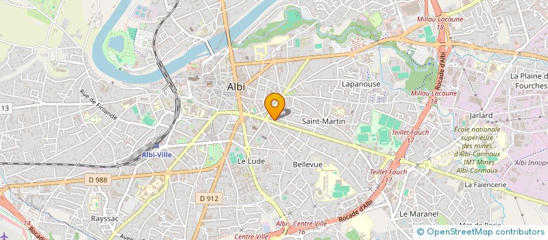 localisation de l'entreprise CENTRE D'INFORMATION ET DE VULGARISATION POUR L'AGRICULTURE ET LE MILIEU RURAL 'PROMO TERROIR TARNAIS' à ALBI