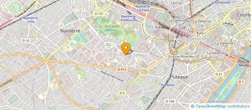 localisation de l'entreprise CENTRE D'INFORMATION SUR LES DROITS DES FEMMES ET DES FAMILLES - HAUTS DE SEINE - NORD  NANTERRE