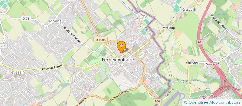 localisation de l'entreprise CENTRE D'INFORMATIQUE PERSONNELLE à FERNEY-VOLTAIRE