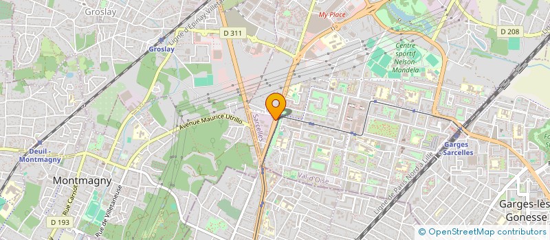 localisation de l'entreprise CENTRE D'INSERTION DE FORMATION ET D'ORIENTATION ACCESS à SARCELLES