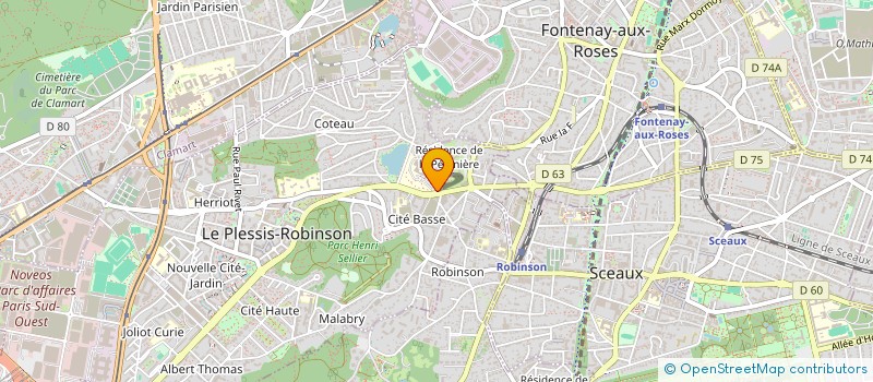 localisation de l'entreprise CENTRE D'IRM MARIE LANNELONGUE  LE PLESSIS-ROBINSON