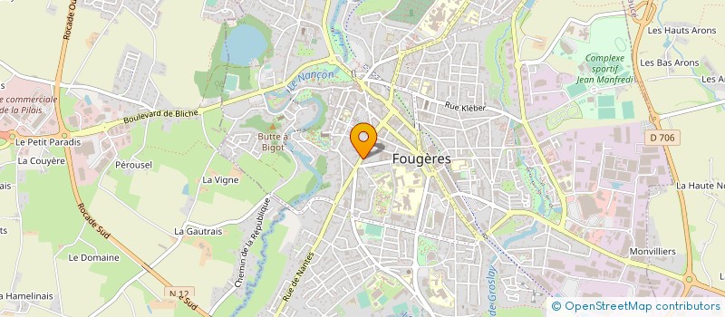 localisation de l'entreprise CENTRE D'OPHTALMOLOGIE DE FOUGERES à FOUGERES