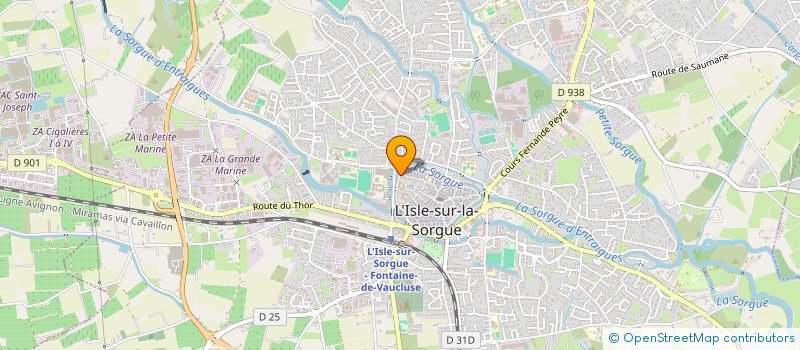 localisation de l'entreprise CENTRE D'OPHTALMOLOGIE DU PAYS DES SORGUES  L ISLE SUR LA SORGUE