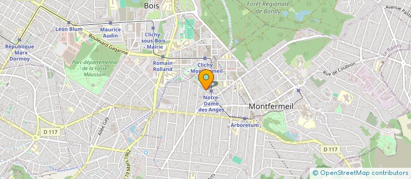 localisation de l'entreprise CENTRE D'ORIENT à MONTFERMEIL