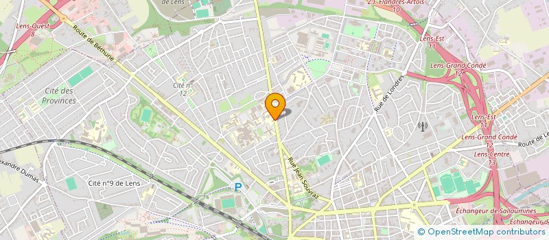 localisation de l'entreprise CENTRE DE CANCEROLOGIE DE L'ARTOIS  LENS