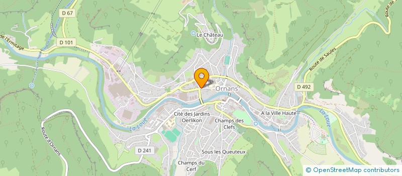 localisation de l'entreprise CENTRE DE COMMUNICATION IMAGE ET SON à ORNANS