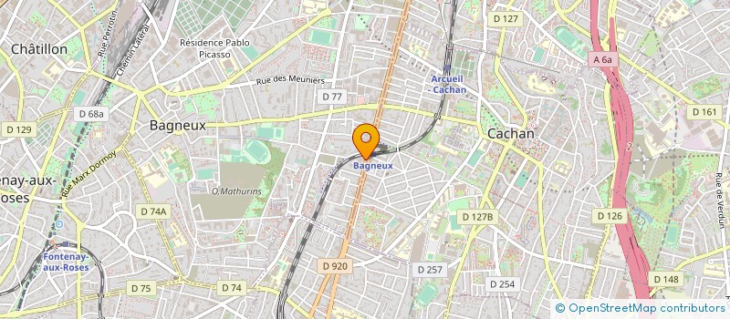 localisation de l'entreprise CENTRE DE CONDUITE DU RER à BAGNEUX