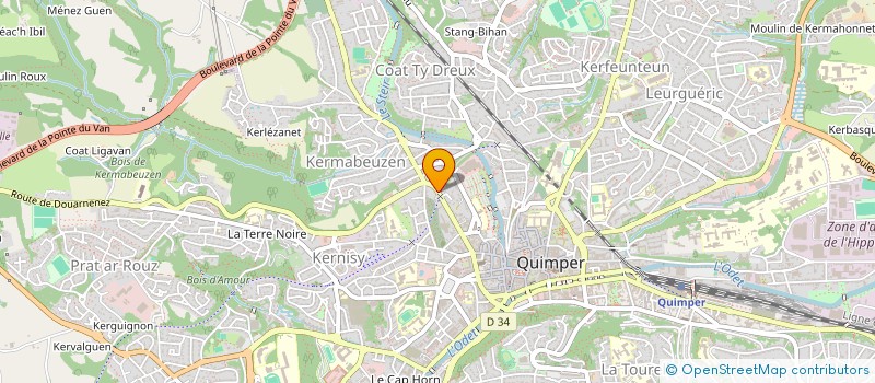 localisation de l'entreprise CENTRE DE CONSCIENCE HOLISTIQUE  QUIMPER