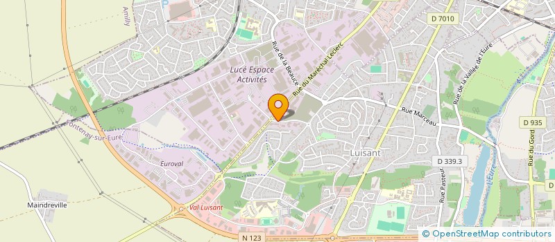 localisation de l'entreprise CENTRE DE CONTROLE AUTO DE LUISANT  LUISANT