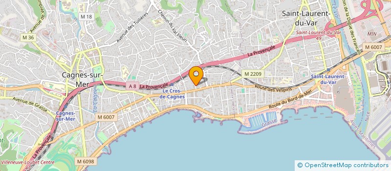 localisation de l'entreprise CENTRE DE CONTROLE AUTOBILAN  CAGNES-SUR-MER