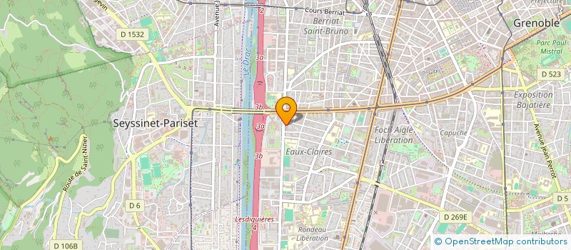 localisation de l'entreprise CENTRE DE CONTROLE AUTOMOBILE GRENOBLOIS à GRENOBLE