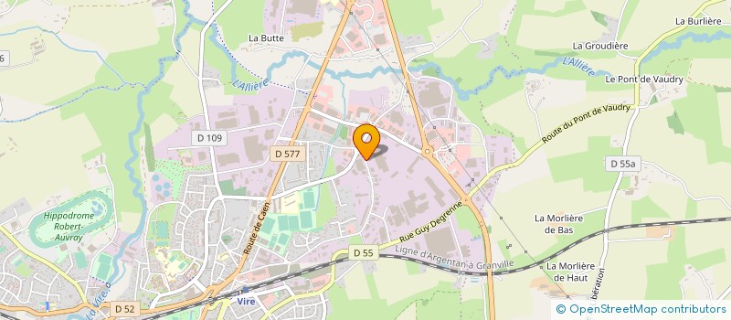 localisation de l'entreprise CENTRE DE CONTROLE AUTOMOBILE - STPL à VIRE-NORMANDIE
