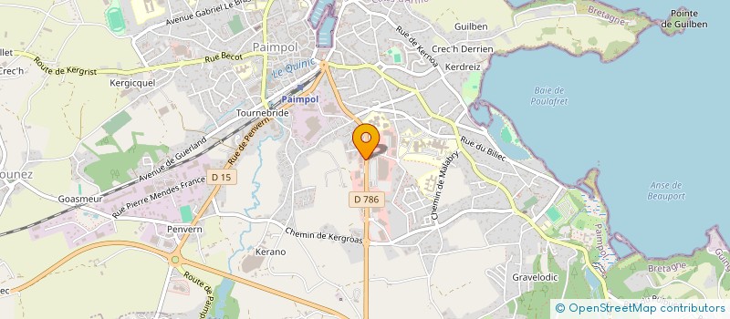 localisation de l'entreprise CENTRE DE CONTROLE DES MOULINS à PAIMPOL
