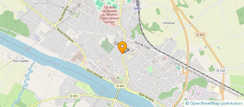 localisation de l'entreprise CENTRE DE CONTROLE GIENNOIS à GIEN