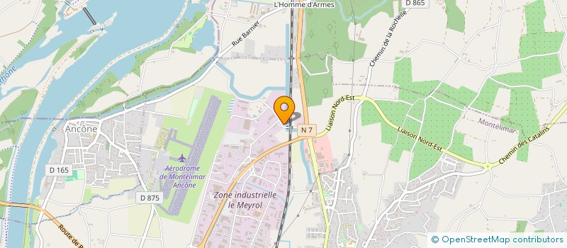localisation de l'entreprise CENTRE DE CONTROLE SECURITE POIDS LOURDS à MONTELIMAR