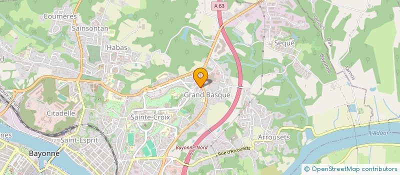 localisation de l'entreprise CENTRE DE CONTROLE TECHNIQUE AUTO à BAYONNE