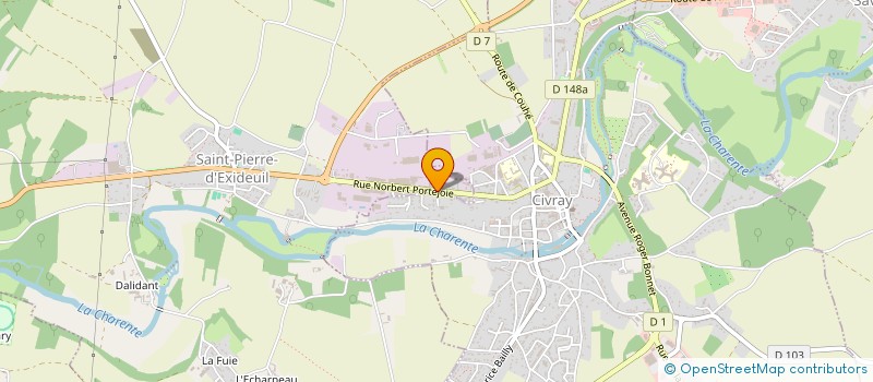 localisation de l'entreprise CENTRE DE CONTROLE TECHNIQUE AUTOMOBILE CIVRAISIEN  SAINT-PIERRE-D'EXIDEUIL