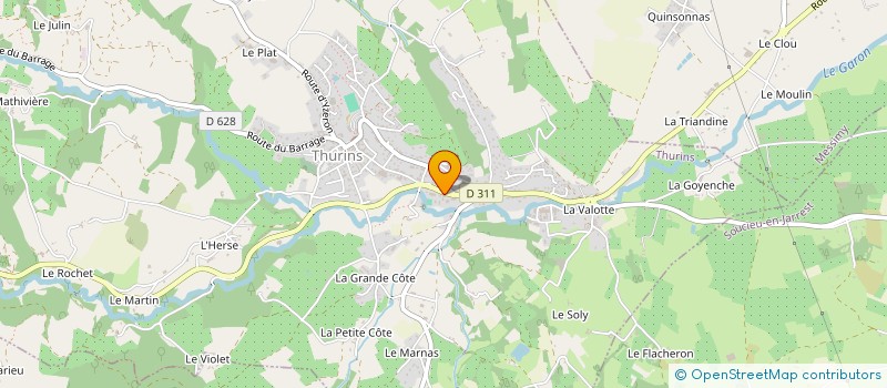 localisation de l'entreprise CENTRE DE CONTROLE TECHNIQUE AUTOMOBILE DES MONTS DU LYONNAIS à THURINS