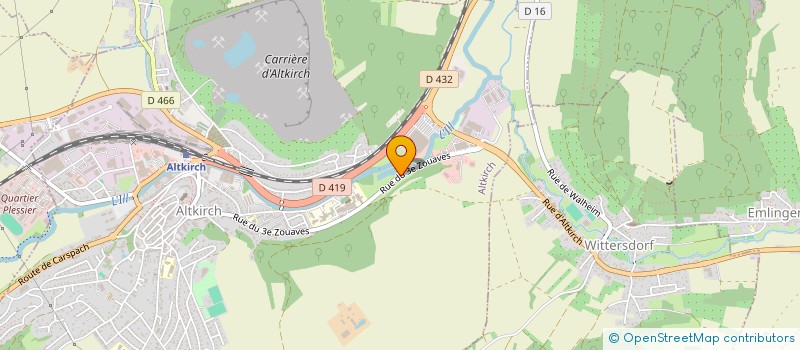 localisation de l'entreprise CENTRE DE CONTROLE TECHNIQUE DU SUNDGAU à ALTKIRCH